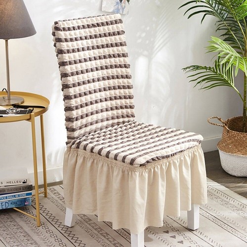 Bubble plaid Stretch Dining Chair Covers Slipcovers Thick With Chair Cover skirt - Bild 22 von 27