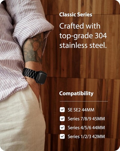 For Apple Watch: Stainless Steel Band 42/44/45mm Fits Series 9-2 & SE - Zdjęcie 2 z 39