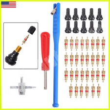 For Car Tire Valve Stem Tool Kit 43pcs Remover Installer Repair Puller