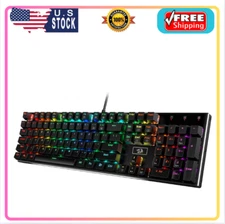 Redragon K556 RGB LED Backlit Wired Mechanical Gaming Keyboard 104 Keys