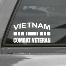 Vietnam Combat Veteran Vinyl Window Decal Sticker