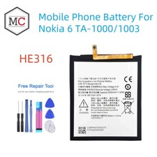 For Nokia N6 TA-1000 TA-1003 TA-1021 TA-1025 TA-1033 Battery HE316 Replacement