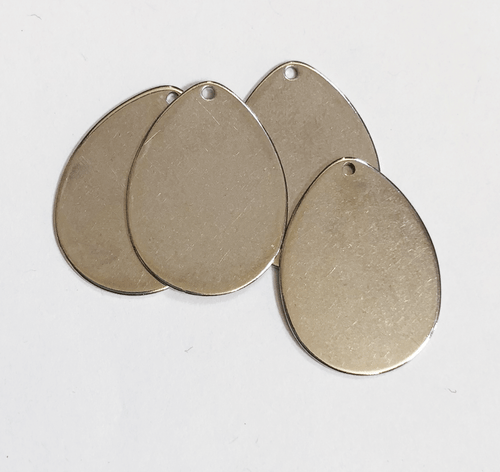 10 pcs of stainless steel teardrop pendant, stamping blank pendant - Picture 1 of 5