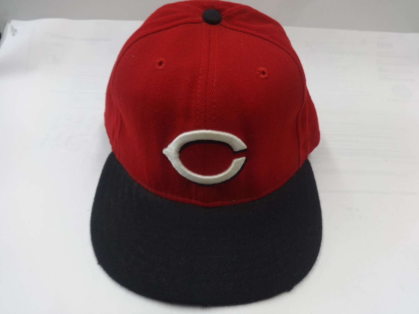 Vtg New Era 5950 Diamond Collection MLB Cincinnati Reds Men 7 1/2 Ballcap