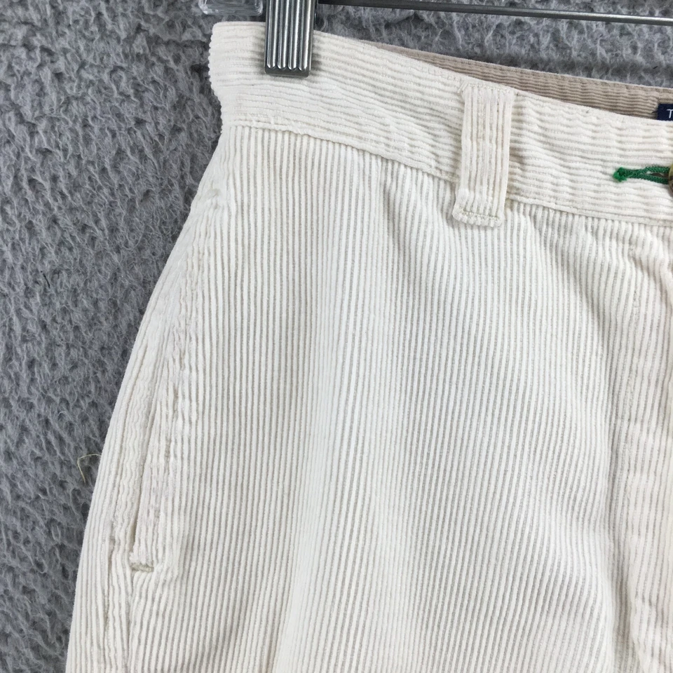 Tommy Hilfiger Corduroy Straight Pants Womens 6 (actual 28x30.5) White High Rise - Image 4 of 4