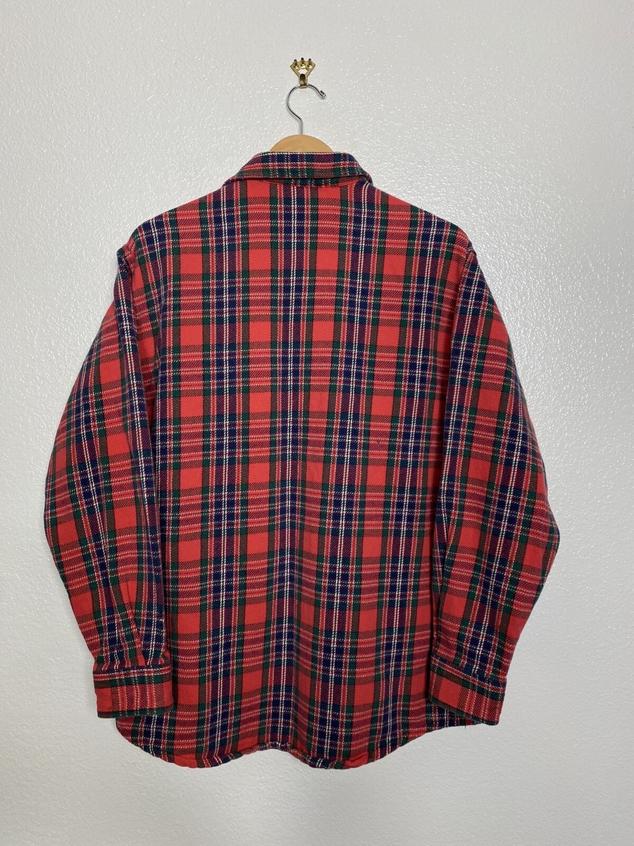 トップス 80s BIGMAC St.JOHN'S BAY flannel shirt Vintage Big Mac Flannel Shirt: St Johns Bay Red Stripe