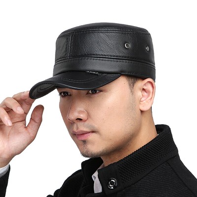 leather cadet cap