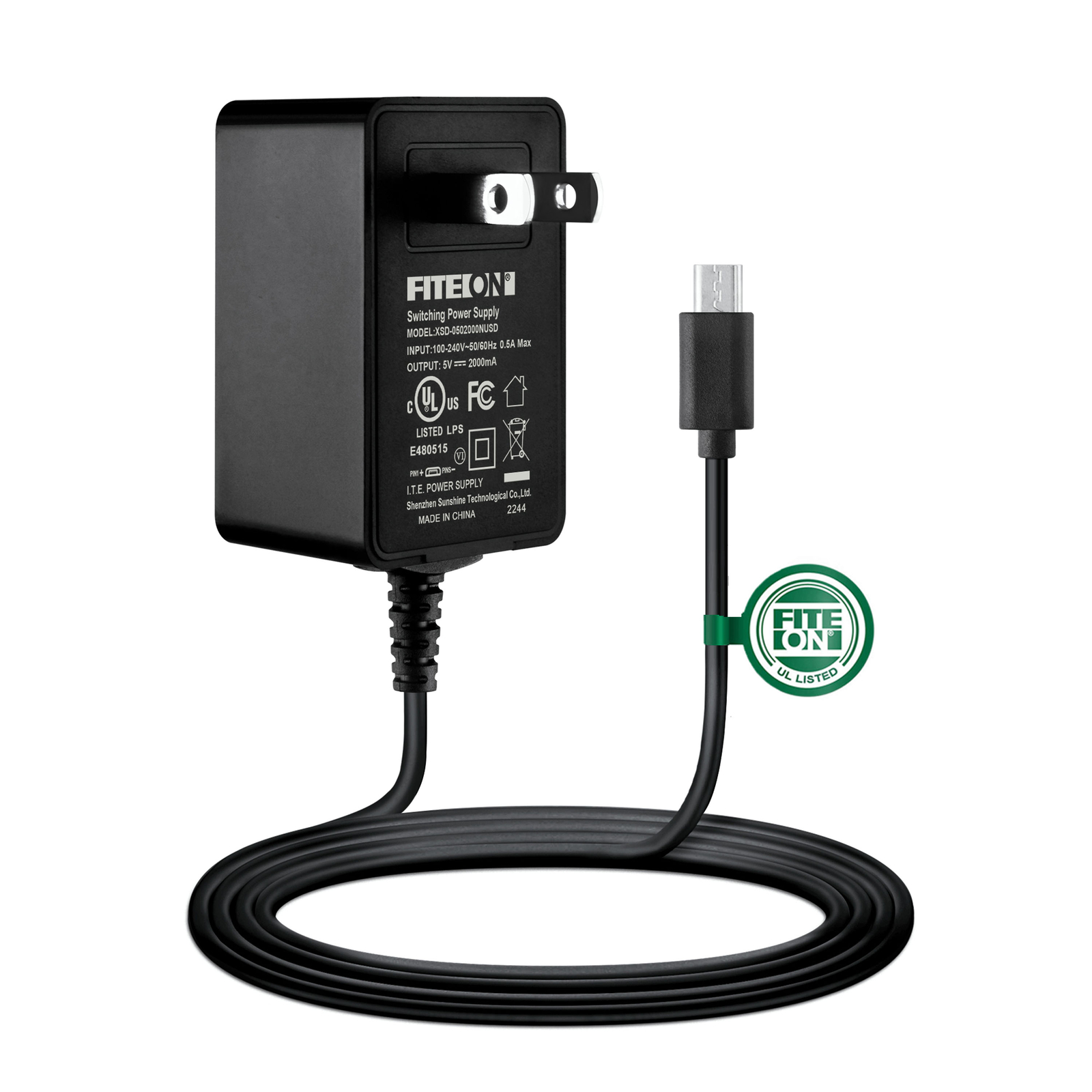UL 5ft AC Adapter Charger For VTECH KIDI ZOOM Q2n DX2 SMARTWATCH Power Cord PSU