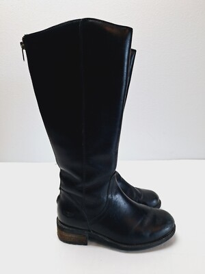 UGG Boots 6 Black Leather Tall Riding Back Zip 1006038 Womens CLEARANCE SALE