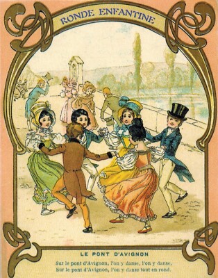 Postcard-Children's Round-Le Pont d'Avignon-K.41