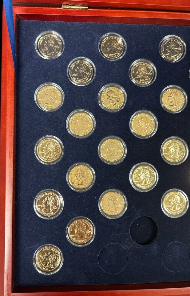 MORGAN MINT Statehood Quarter Dollars 24KT Gold Layered Ed. 44/50 coin JB 71324 - Image 4 of 4