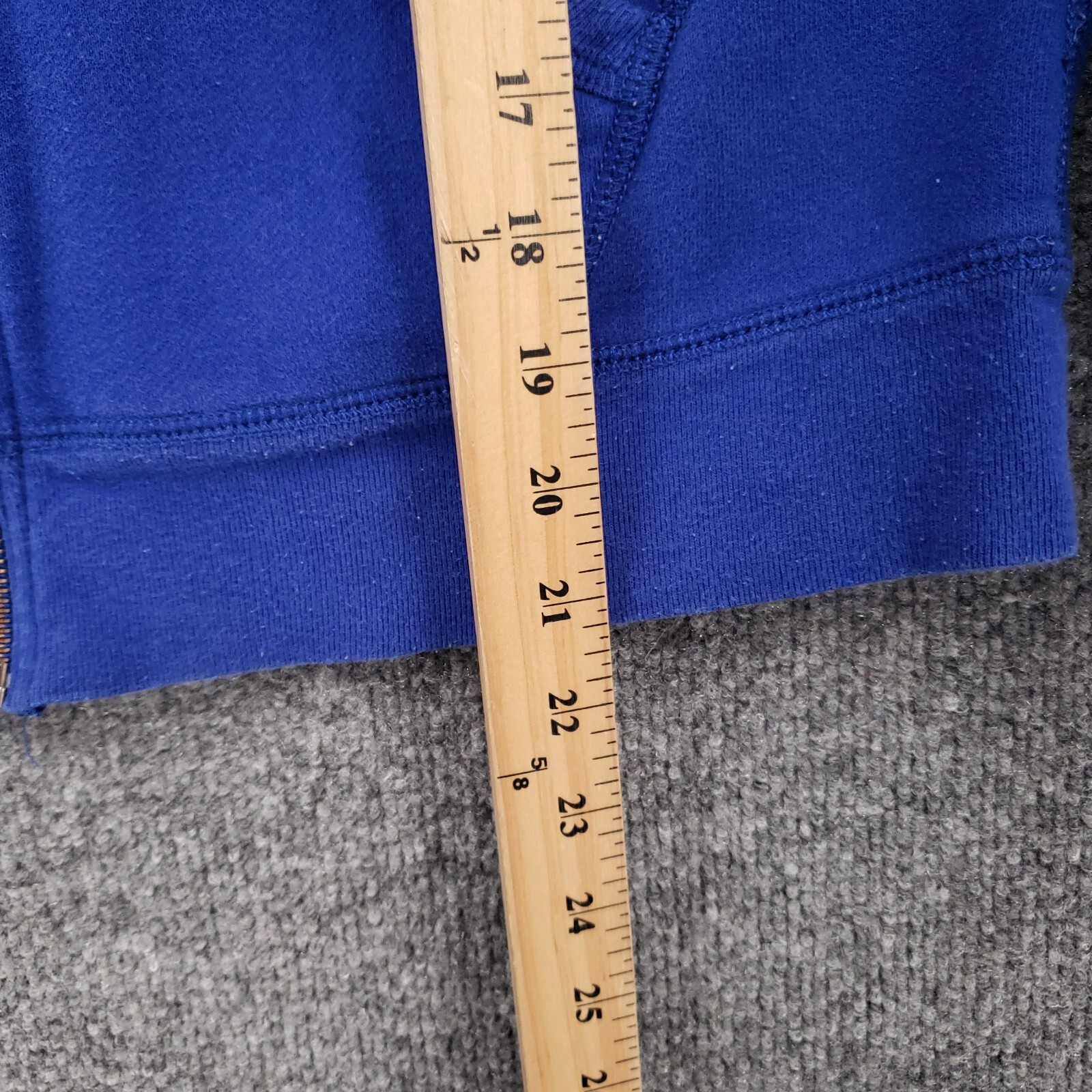 Polo Ralph Lauren felpa con cappuccio ragazzo grande giovane blu full zip pile felpa pony