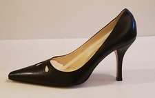 NWB Pancaldi Krizia Milano Women's Pumps Shoes Black sz 40 8.5, 9