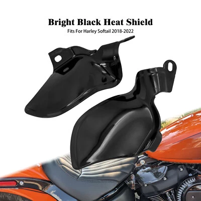 Black Motorcycle Mid Frame Air Deflector Heat Shield Fit For