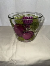 Georges Briard Ice Bucket Blue Orchard 1960s Grapes And Plums