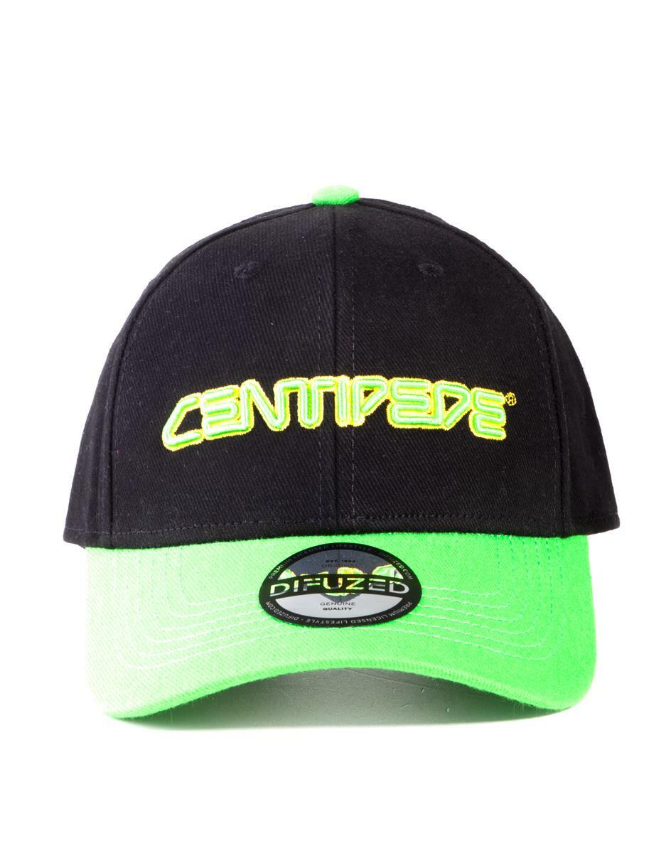OFFICIAL ATARI CENTIPEDE LOGO RETRO ARCADE ICON BLACK STRAPBACK BASEBALL CAP