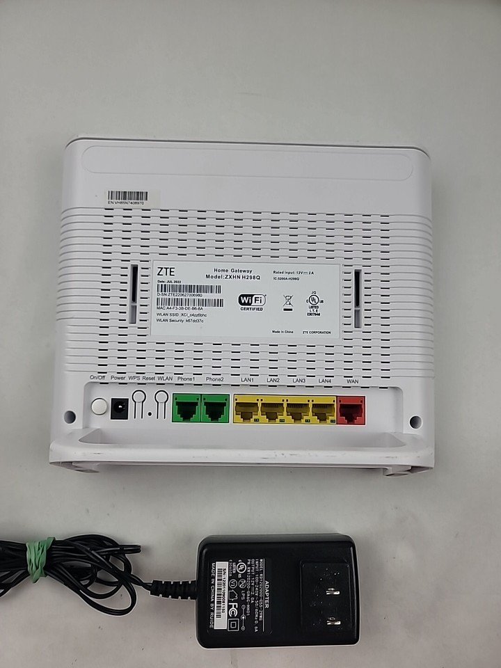 Hub 5 Modem Router ZTE Model ZXHN H298Q Great Condition! eBay
