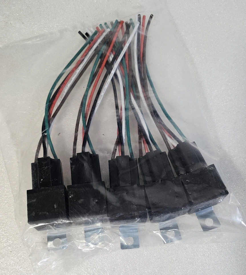 20 Pcs 12V 40 Amp 5-Pin SPDT Automotive Relay Pigtail Harness Socket Set - Image 2 of 3