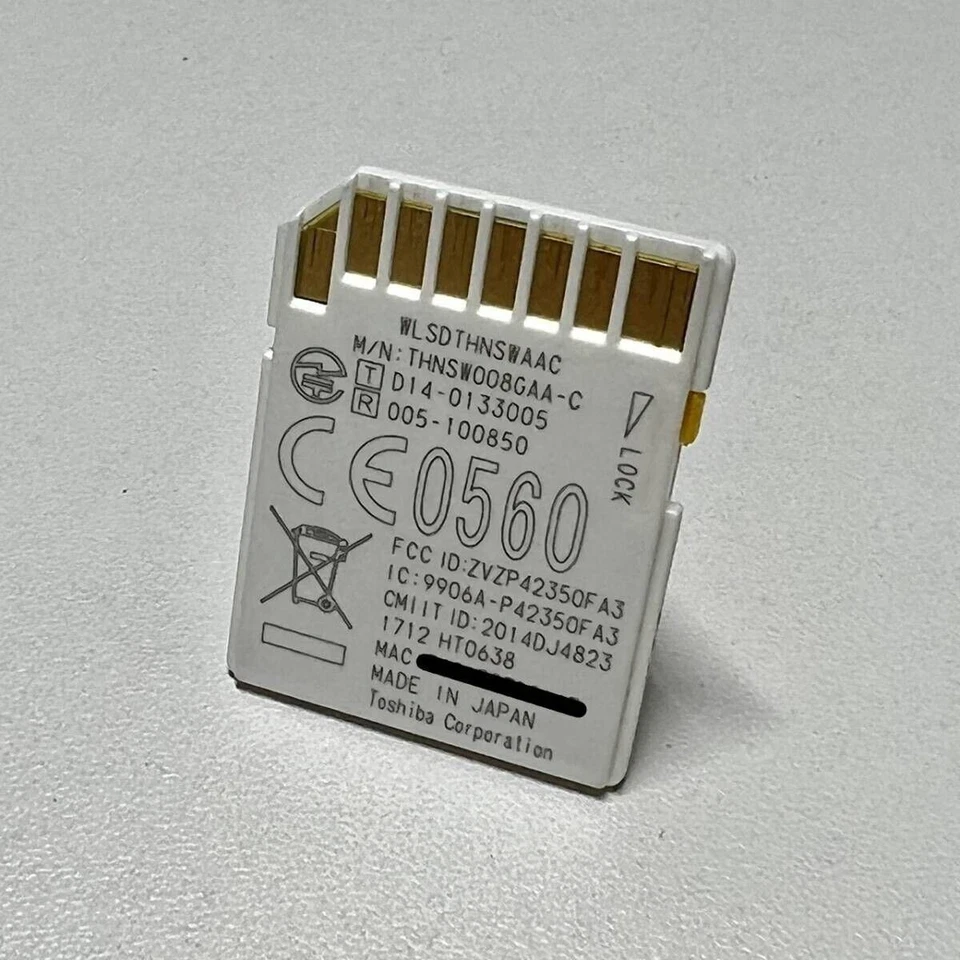 TOSHIBA FlashAir Wifi SD-Card 8GB Lot of 5 W-03 Photo Transfer to iPhone/Android - Image 3 of 3