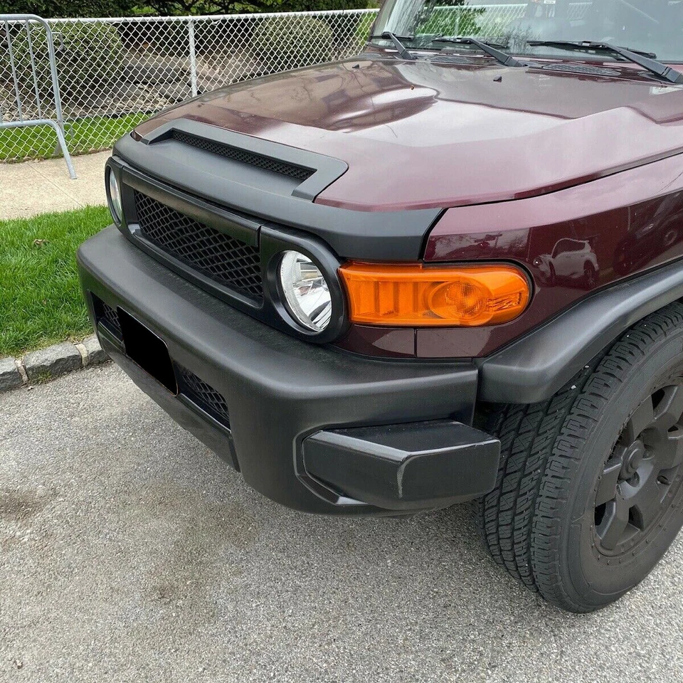 HECASA For Toyota FJ Cruiser 07-14 Black Painted Hood Scoop Bulge Molding Trim - Image 3 of 4