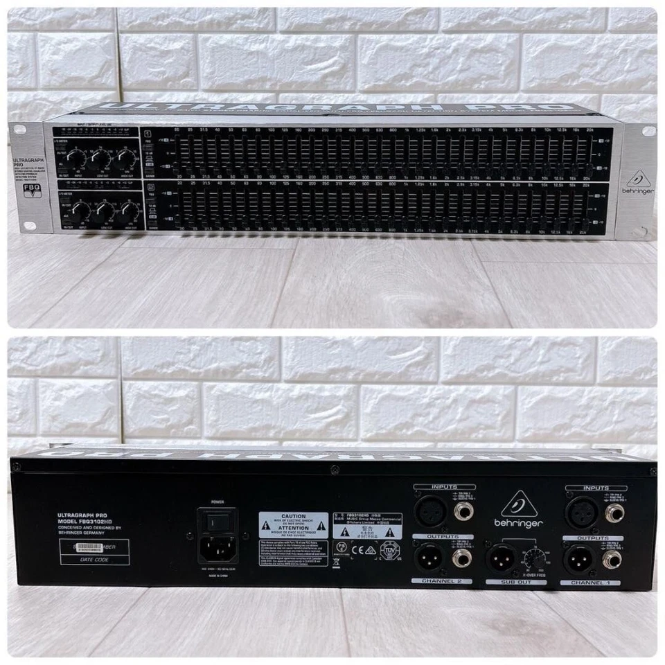 Behringer ULTRAGRAPH PRO FBQ3102HD 2-Channel 31-Band Graphic EQ - Image 4 of 4