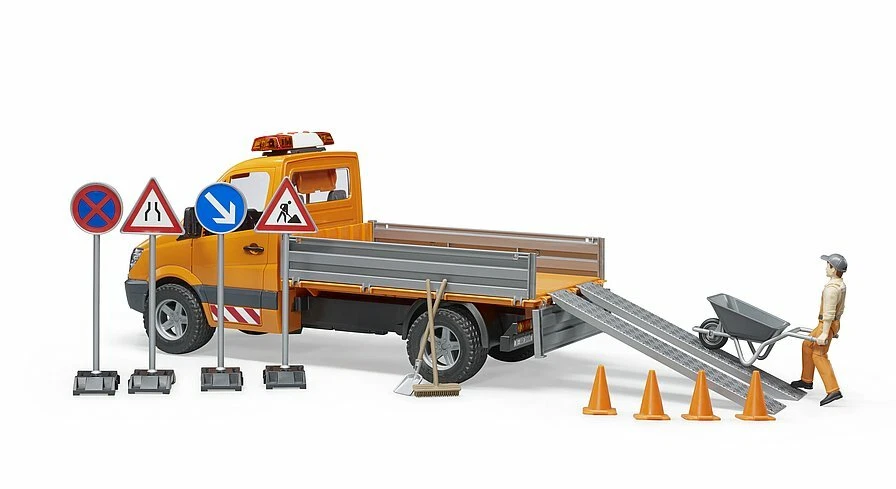 MB Sprinter Road Service Vehicle w/ Worker+extra Bruder Toy Car Model 1/16 1:16 - Image 4 of 4