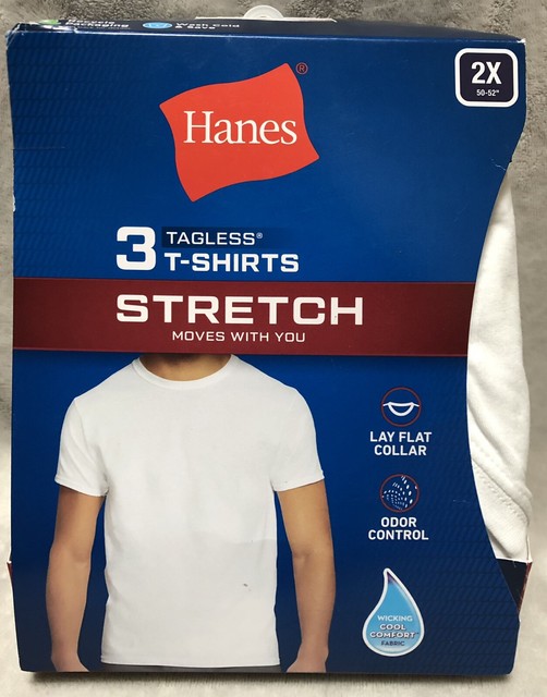 Hanes Mens Crew Neck White Undershirts 