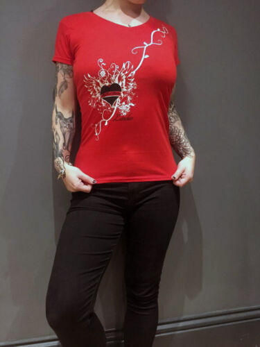 Red Ladies 81 Vneck T-shirt - Hells Angels Support Gear - Big Red Machine London