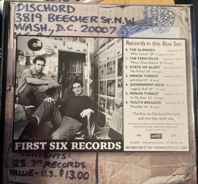 Dischord Records First Six Records DIS 200 Boxset New Sealed Sold