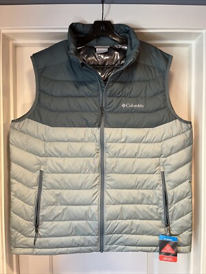 PEN MARK Columbia White Out Vest Mens XL Niagara Puffer