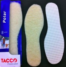 Tacco 643 Polar Warm Fleece Thin Insoles Genuine Lambs Wool Shoe Inserts