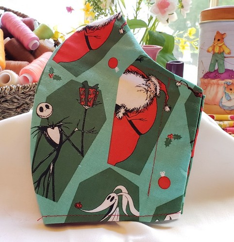 Nightmare Before Christmas Halloween Face Mask Adult / Kids Cotton racbrez - Picture 2 of 5