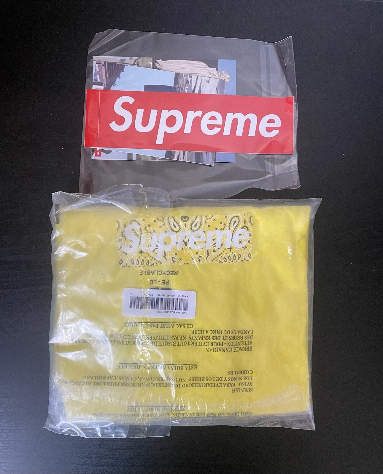 T shirt Supreme Bandana Box Logo   Large   Jaune