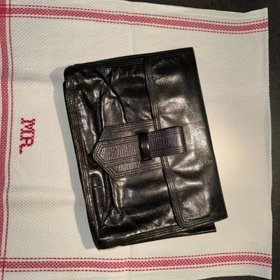 YSL Yves Saint Laurent Handtasche schwarz Leder Lederhandtasche 70er 80er Retro - Bild 1 von 4