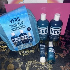VERB Whole Lotta Hydrate 4 Pc Kit Shampoo Conditioner Oil And Cream With Bag New
