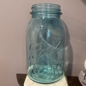 Rare 1923-1933 Antique Blue Aqua Ball Perfect Mason jar PERFECT CONDITION 