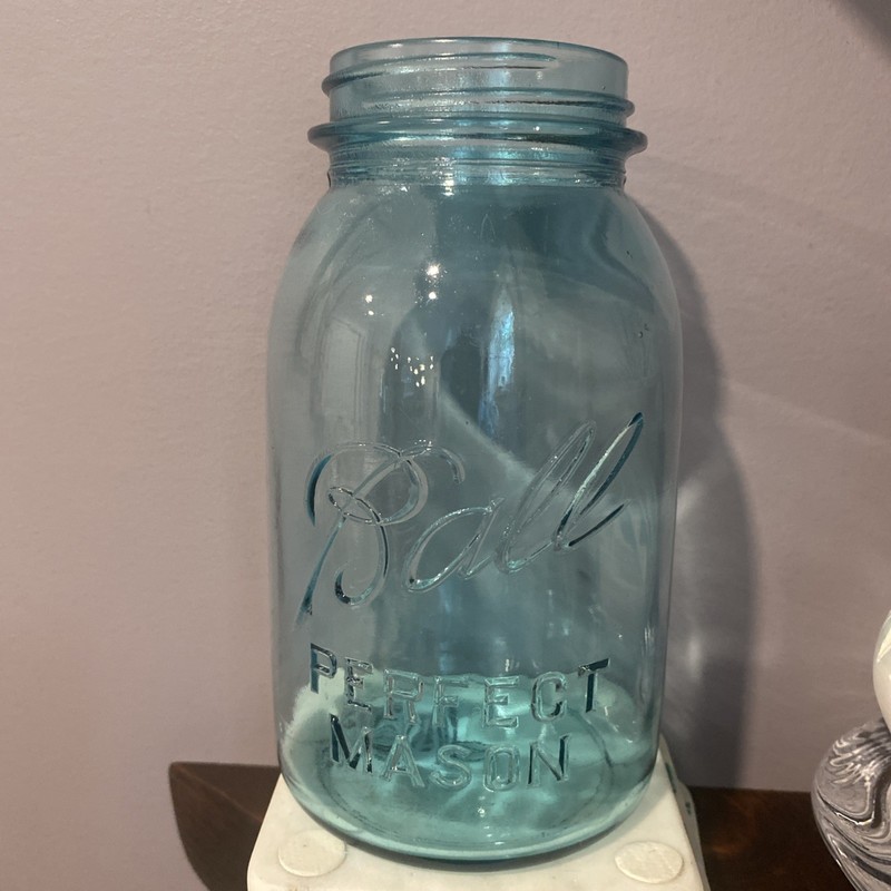 Rare 1923-1933 Antique Blue Aqua Ball Perfect Mason jar PERFECT CONDITION 