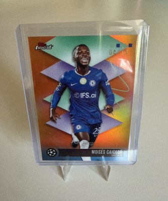 Topps Finest 2026 Moisés Caicedo UEFA Champions League Chelsea FC #475 /15