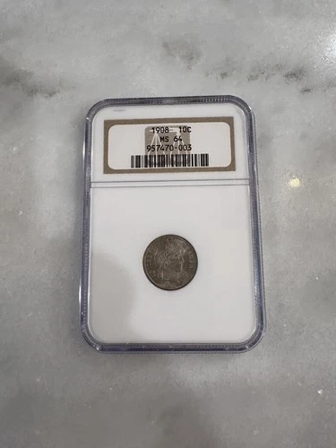 1908 Barber dime MS64 NGC