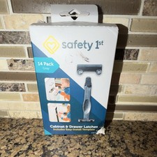 Safety 1st Cabinet  Drawer Latches 14 Pack Gray HS2040921 Easy-Install Template