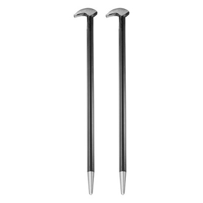 2pack Rolling Head Pry Bar 16'' Length Carbon Steel Lady-foot Bar Heel Pry Bars