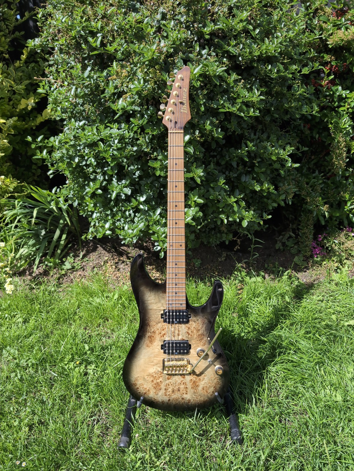 Ibanez Premium AZ 242 Charcoal Burst Electric Guitar w/ Soft Case