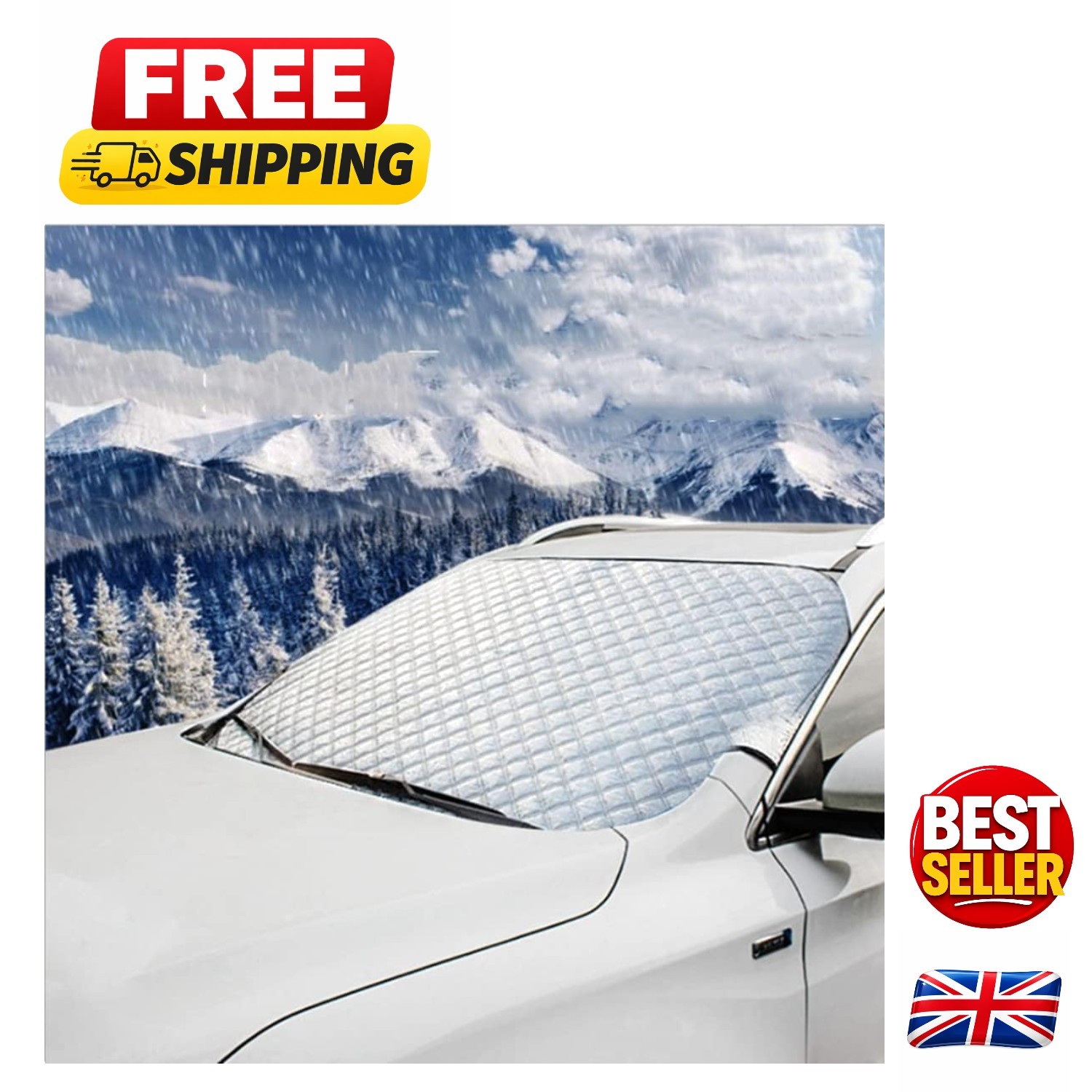 All-Weather Protective Windscreen Cover - Snow, Ice & UV Blocker 147x100cm
