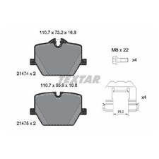 Satz Bremsbeläge 24341865 Bremsklötze hinten für BMW Z4 G29