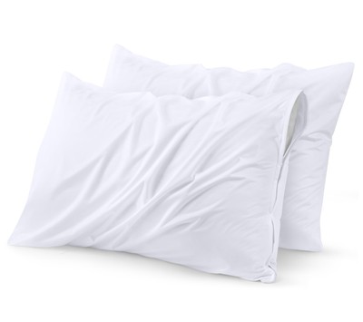 Utopia Bedding Waterproof Pillow Protector Zippered (2 Pack) Queen   Bed Bug