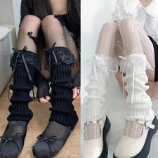 Women's Fashion Leg Warmers with Lace Tie Slimming Design Polyester Material