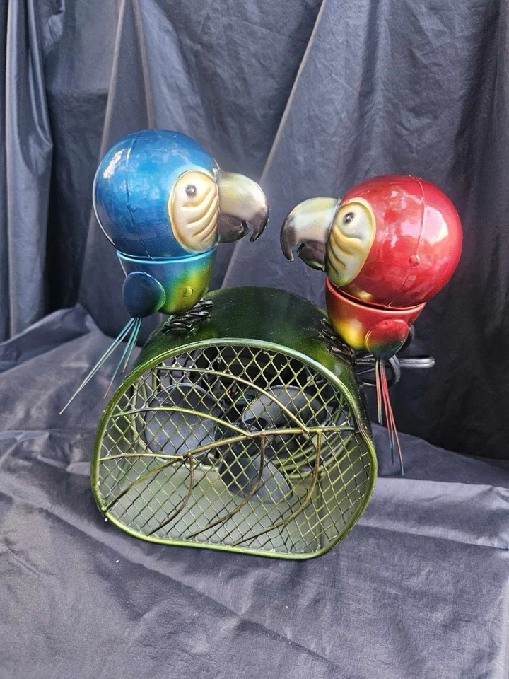 Parrot Figurine Standalone Decorative Fan - Image 2 of 4
