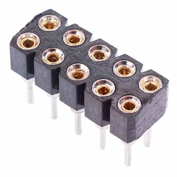 10 x 10 Pin Double Row Turned Pin Socket Connector 2.54mm