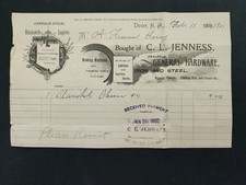 1901 antique C L JENNESS dover nh HARDWARE SEEDS MO2ING MACHINES FARM TOOLS