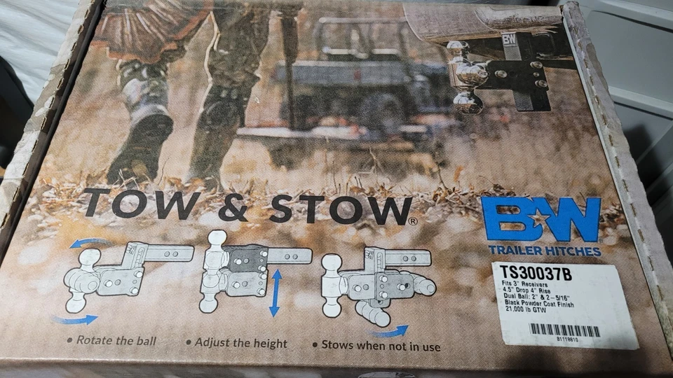 Enganche B&W TS30037B vástago de remolque y estiba de 4,5" montaje doble bola caída - envío gratuito Foto 3 de 4